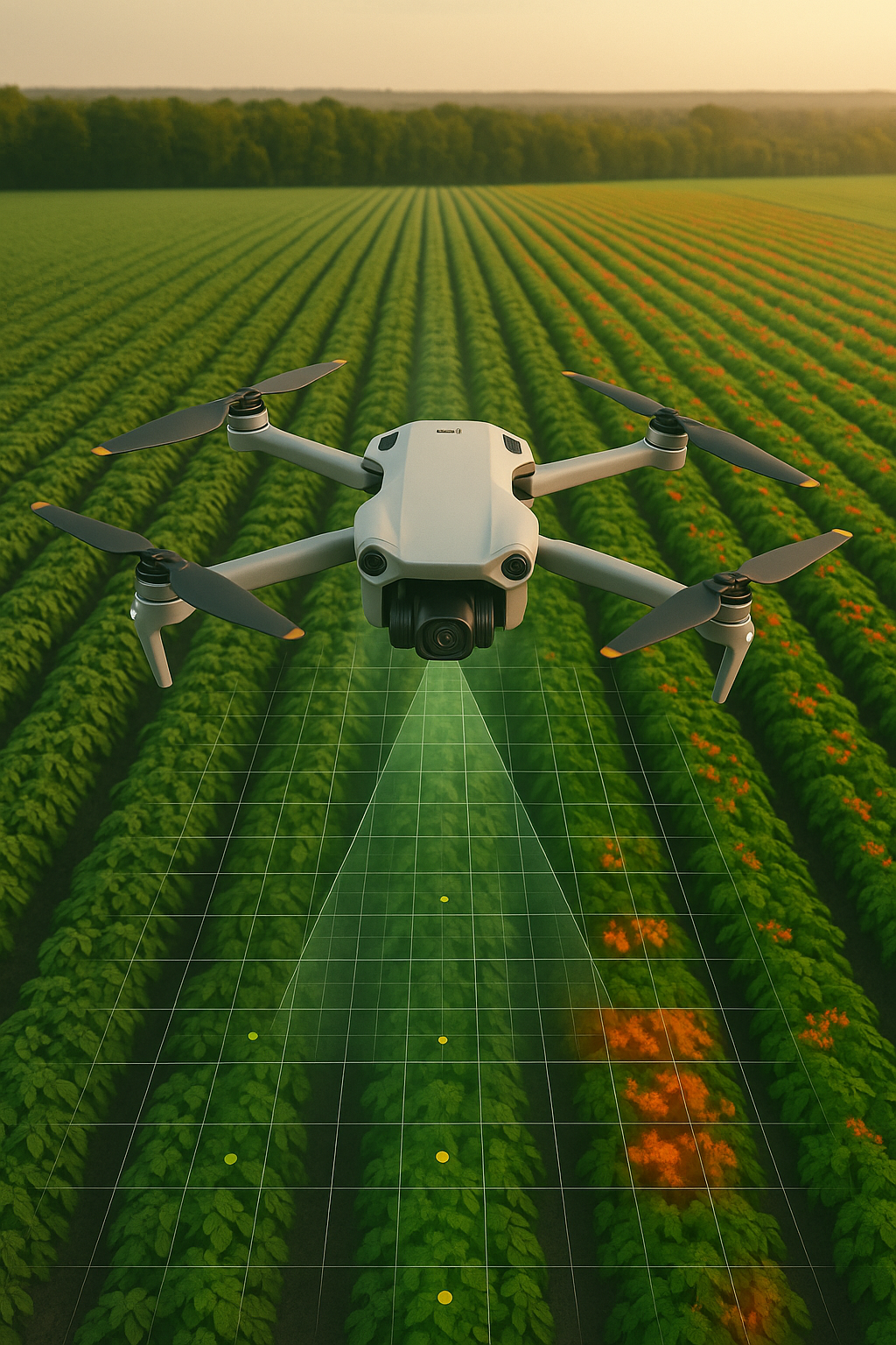 Vista aérea de cultivo